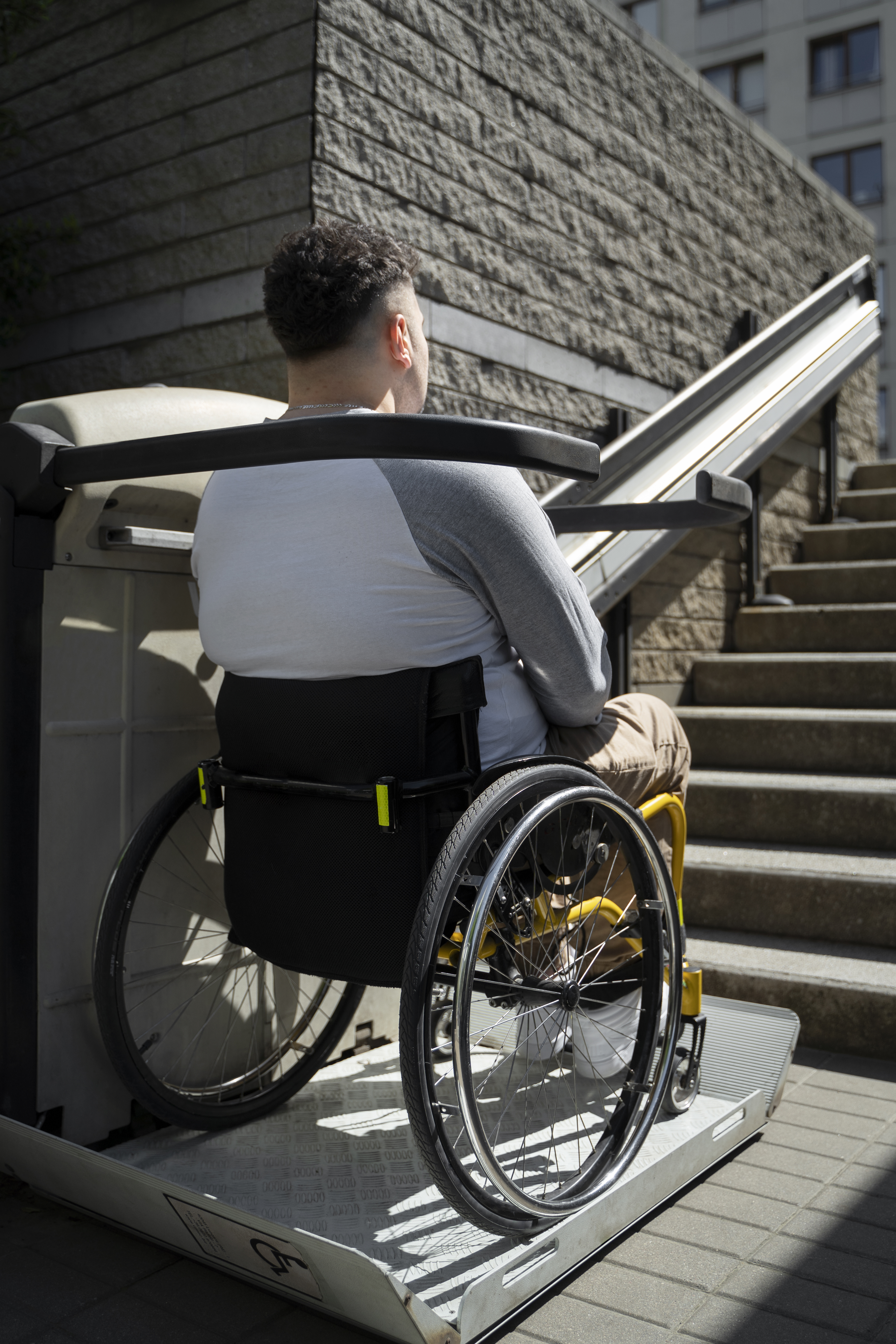 Man Wheelchair Side View